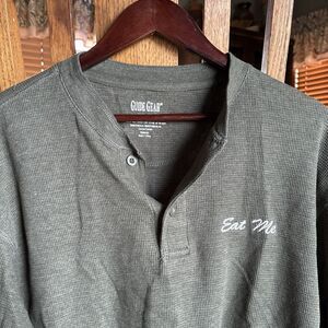 MEN'S GUIDE GEAR THERMAL LONG SLEEVE SHIRT XL EAT ME